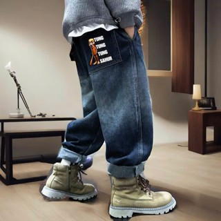 tung tung tung sahur . tralalero tralala  Quần dài bò Jean Bé trai size đại