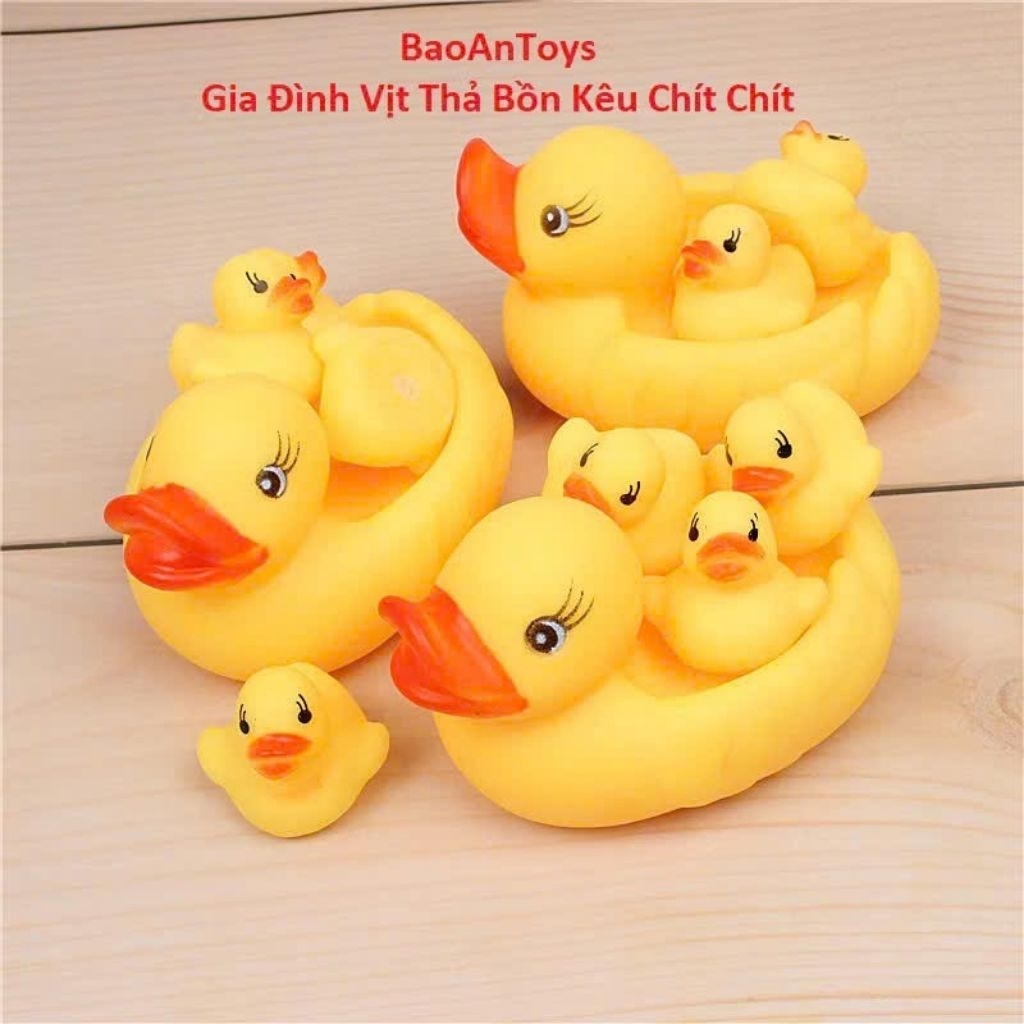 Đàn Vịt 1 Mẹ 3 Con Chip Chip Thả Bồn Tắm, Đồ Chơi Cho Bé