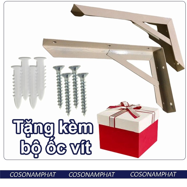 Cặp Eke Bắt Tường 15cm 20cm 25cm 30cm 35cm 40cm 45cm 50cm E ke Vàng Chữ L Góc Vuông Giá Đỡ Kệ 15 20 