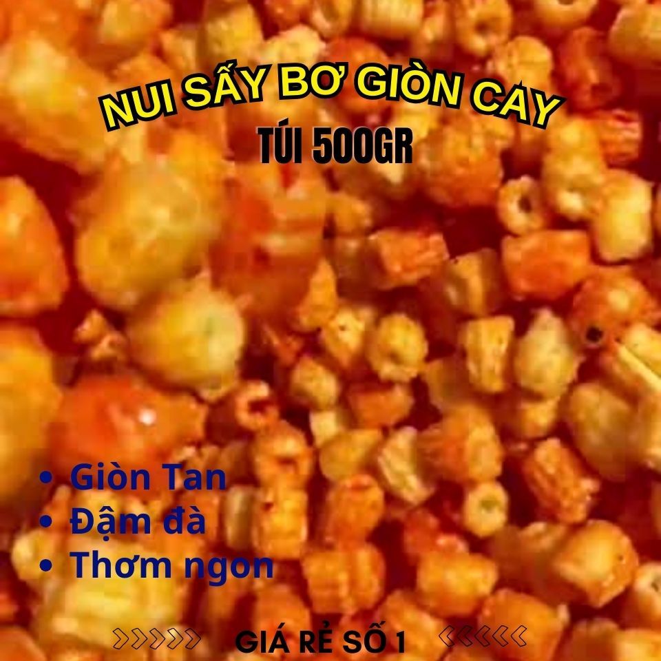 Bim bim nui sấy bơ giòn cay, bim bim hạt sen giòn cay túi 1kg thơm thơm ngon ngon giòn giòn cay cay