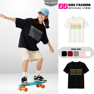 Áo Thun Ngắn Tay Cho Bé Trai, Bé Gái In Hình Năng Động, Cổ Tròn B600 | JJ Kids Fashion