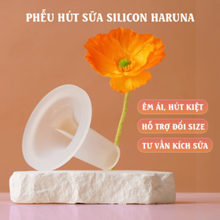  Phễu hút sữa silicon Haruna an toàn không BPA massage êm ái không đau rát thiết kế đủ size 