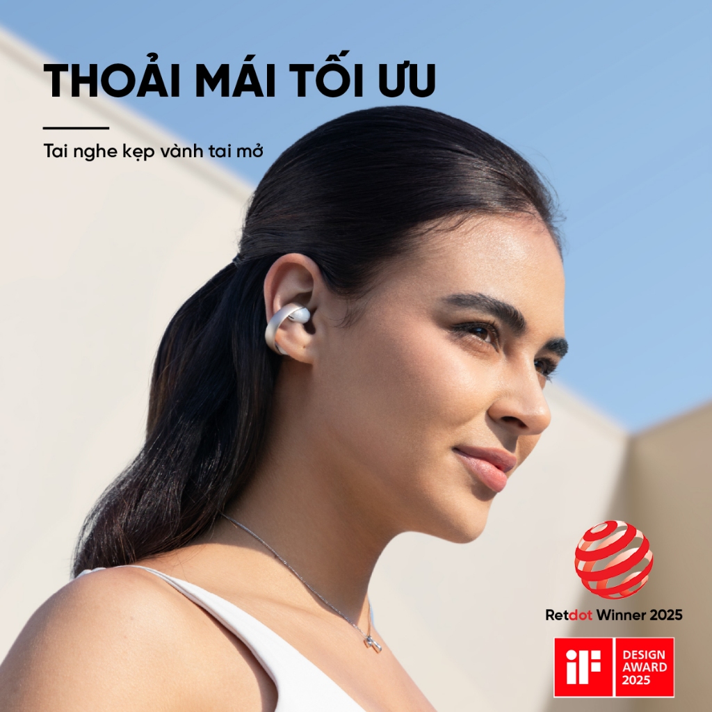 Tai nghe nhét tai dạng kẹp hở Soundcore AeroClip | Thích ứng thoải mái | Chống nước IPX4 | Tích hợp phiên dịch | BigBuy360 - bigbuy360.vn