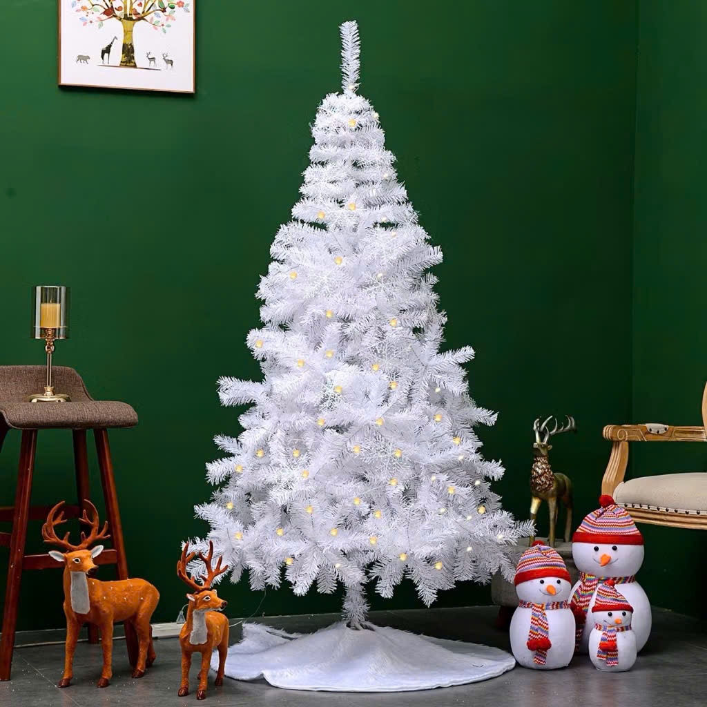Cây thông Màu Trắng Dày Rậm C16 (NHIỀU SIZE) Trang Trí Noel Giáng Sinh