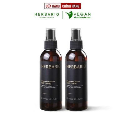 Combo 2 Nước dưỡng tóc Vỏ Bưởi và Bồ Kết Herbario 100ml