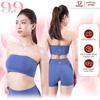 Áo Bra Quây Bandeau Tomtiger, Dáng Croptop Sexy, Áo Không Dây Chống Tụt Cho Nữ, Áo Tập Gym, Yoga