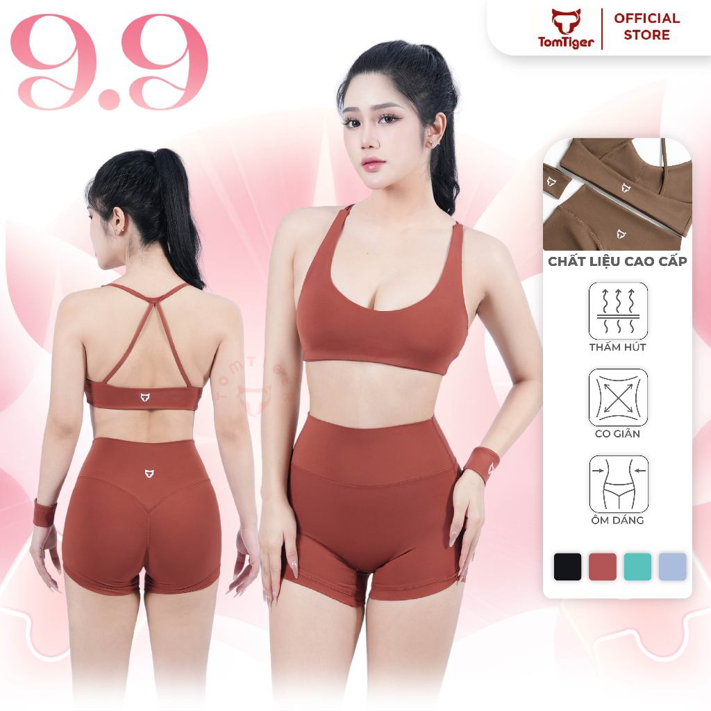 Bộ đồ thể thao nữ LUMI TOMTIGER, Set đồ Gym nữ, Đồ tập Yoga cao cấp, nâng ngực, co giãn 4 chiều