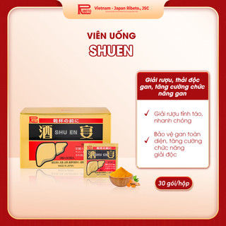  Viên uống thải độc gan giải rượu Shuen tăng cường chức năng gan mát gan,thải độc giảm tình trạng men gan cao hộp 30 gói 