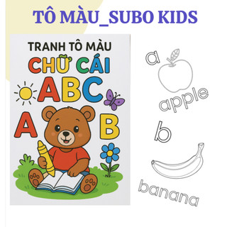 Tranh Tô Màu Chữ Cái ABC Cho Bé | Học Bảng Chữ Cái Tiếng Việt & Tiếng Anh Dễ Hiểu