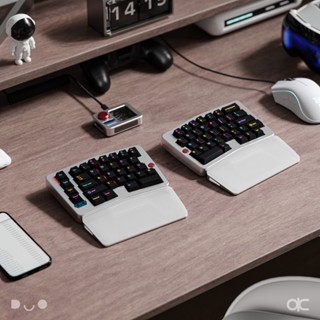  Kit bàn phím cơ QK Alice Duo - Bàn phím custom chất lượng cao kết nối không dây layout công thái học tách rời 