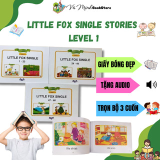 Sách - Bộ 3 cuốn in gộp Little Fox Single Stories level 1 giúp trẻ học từ vựng tiếng anh