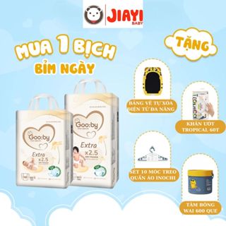   Combo quà  1 Bịch Tã bỉm Gooby Extra mềm mại chống tràn siêu thấm hút đủ size cho bé 4-30kg 