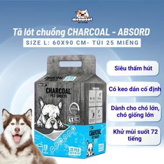Tã lót chuồng chó mèo , tã lót khay vệ sinh chó mèo Charcoal than hoạt tính khử mùi đủ size S M L