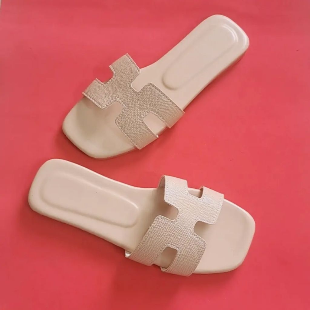 Dép Xẹp Nữ Quai Da Chữ H Thời Trang ( ms X_1 ) nhiều màu sắc.