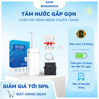  Máy tăm nước gấp gọn mini KAW 300ml vệ sinh ranwng miệng làm sạch sâu loại bỏ mảng bám trên răng 