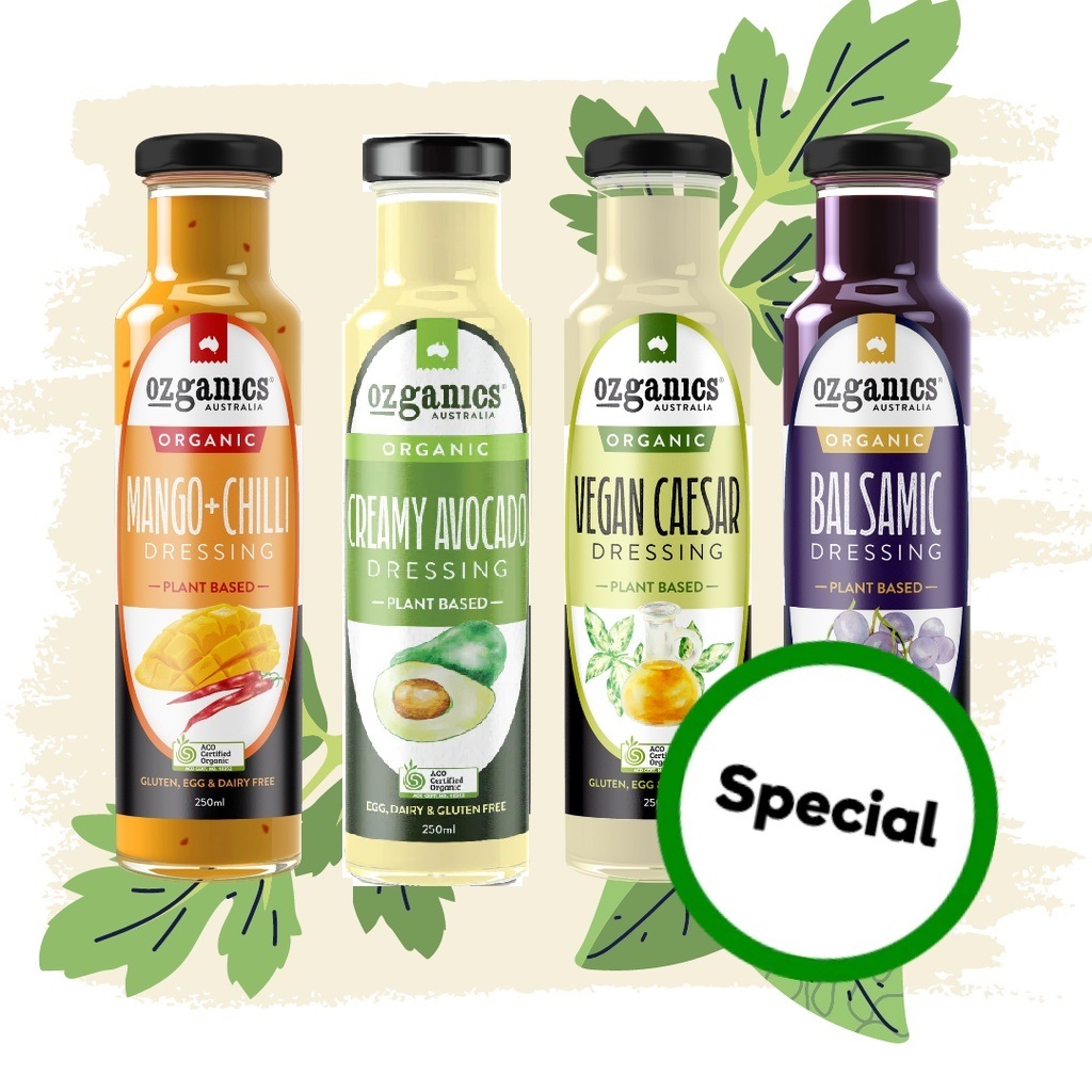 Sốt salad hữu cơ Vegan Salad Dressing Ozganics chai 250ml