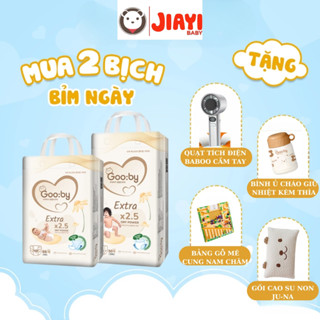   Combo quà  2 Bịch Tã bỉm Gooby Extra mềm mại chống tràn siêu thấm hút đủ size cho bé 4-30KG 
