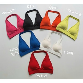 ÁO BRA CỔ YẾM CY8 - THUN POLLY - MÚT RỜI - THÍCH HỢP ĐI TẬP GYM , YOGA , AEROBIC ,.., - MIDORI SPORT