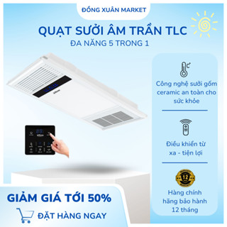 Quạt sưởi âm trần đa năng TLC Lighting - Kích thước 30x60 cm - Màu Trắng - Công suất 2600W