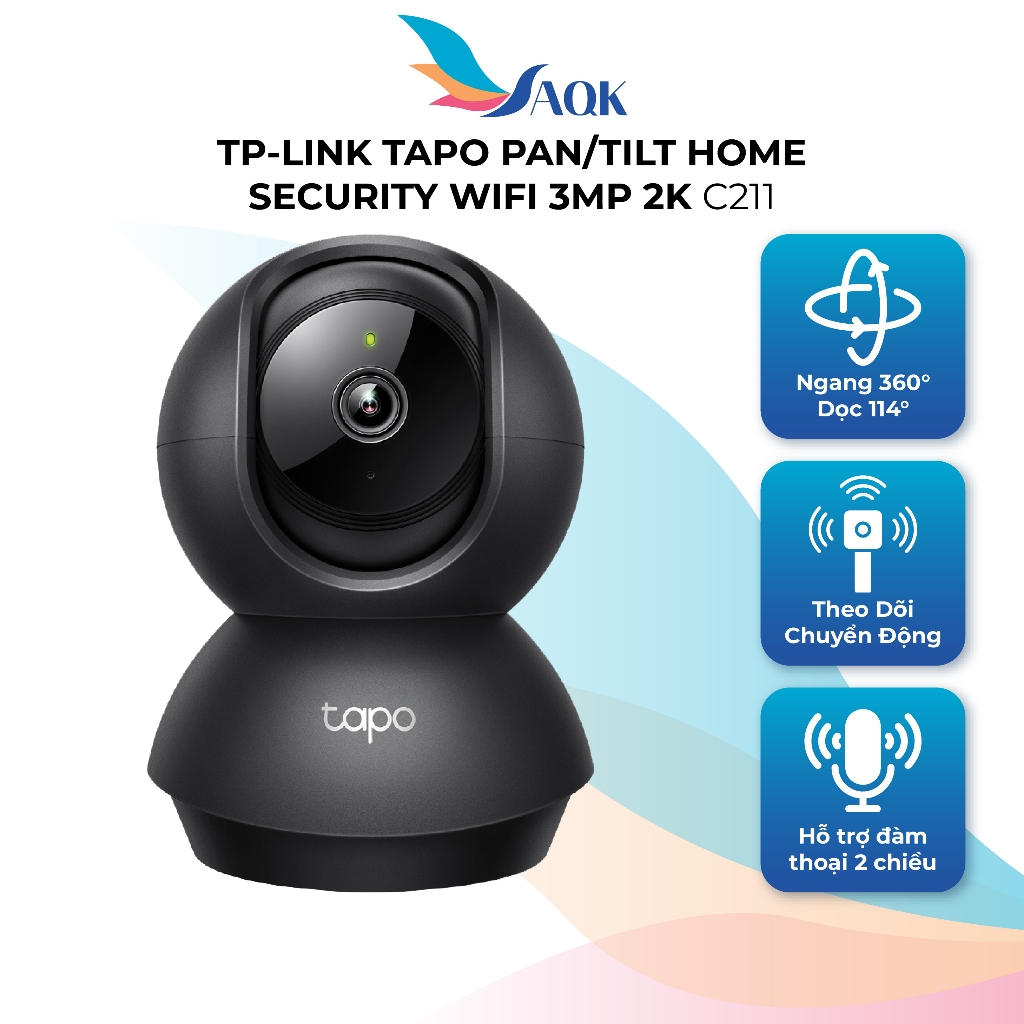 Camera trong nhà TP-Link Tapo Pan/Tilt Home Security Wifi 3MP 2K C211 - Hàng chính hãng