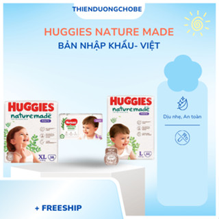  Bỉm Tã dán quần cho bé Huggies Nature Made thiết kế siêu mỏng size NB60 S82 M64 L54 XL44 XXL26 3XL28 
