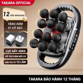 Máy massage cầm tay, máy mát xa 12 đầu Takara YM-60 massage toàn thân giúp giảm nhức mỏi cơ
