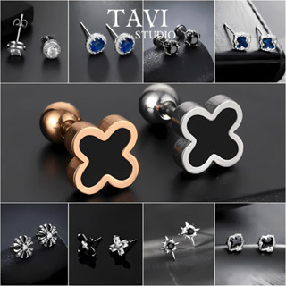  Khuyên Tai Cỏ 4 Lá Mala Titan – Bông Tai Nam Nữ Xỏ Lỗ Chốt Xoắn Không Gỉ Nhiều Mẫu  1 Chiếc  TAVI STUDIO 