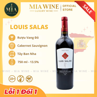 [Chính hãng] - Rượu Vang Đỏ Tây Ban Nha Louis Salas Wine Cabernet Sauvignon - 750ml (13,5%) Mia Wine