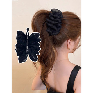  Kẹp dọc phồng tóc nơ bản to đám mây bông bềnh K224 