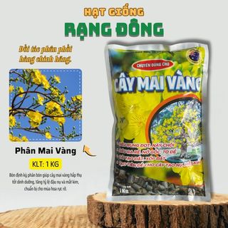  Phân Bón Cây Mai Vàng  Túi 1Kg  Phân hữu cơ dạng viên dành cho Hoa Mai thúc đẩy ra hoa sai nụ - Hạt giống Rạng Đông 