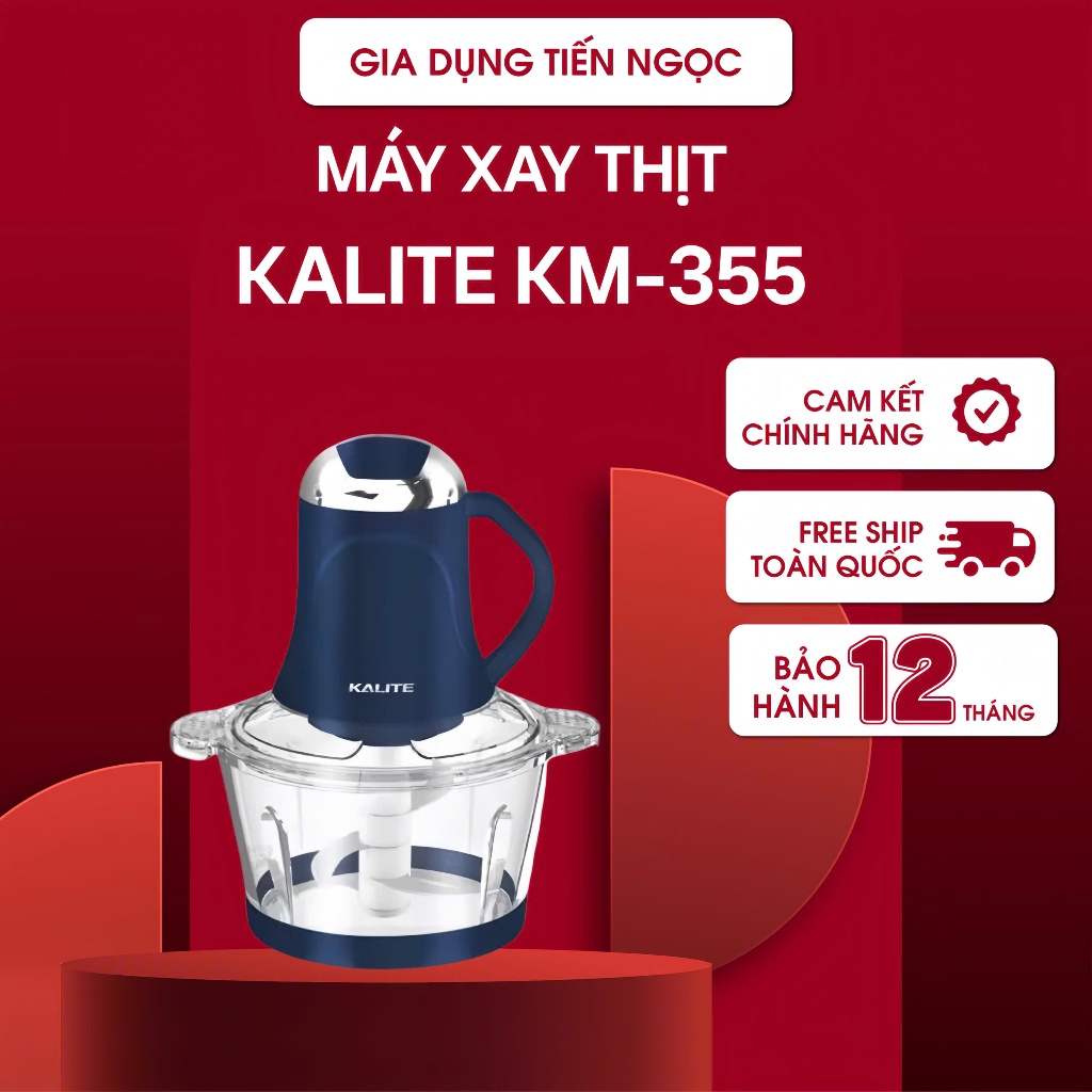 Máy xay thịt KALITE KM355, công suất 300w, 2 cối xay tiện lợi, đa tính năng Xay thịt, Đánh ruốc, bóc tỏi BH 12 Tháng
