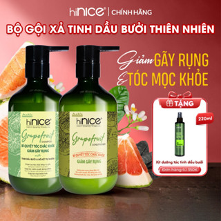 Bộ Dầu Gội Kem Xả Tinh Dầu Bưởi Thiên Nhiên hiNICE Grapefruit Dành Cho Tóc Gãy Rụng