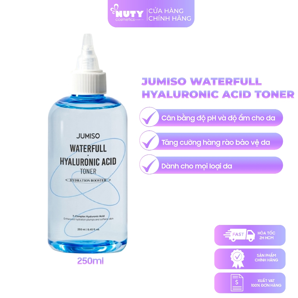 Nước Cân Bằng Jumiso Dưỡng Ẩm Da Waterfull Hyaluronic Acid Toner (250ml)