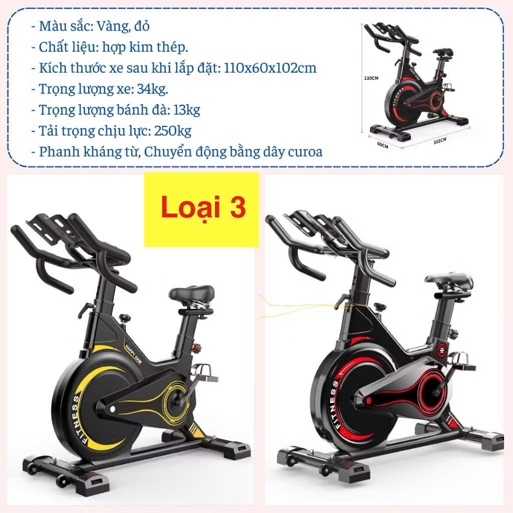 Xe đạp thể dục trong nhà tặng thêm vòng bi và dây curoa dự phòng