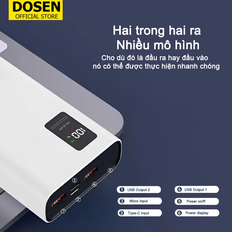 dosen pro sạc dự phòng pd22.5w 30000mah 12000mah 80000mah pin dự phòng màn hình Led tích hợp tích hợp | BigBuy360 - bigbuy360.vn