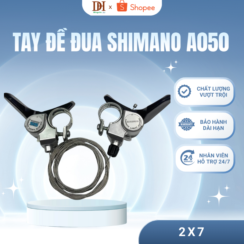 Tay đề đua Shimano A050 2x7 cao cấp