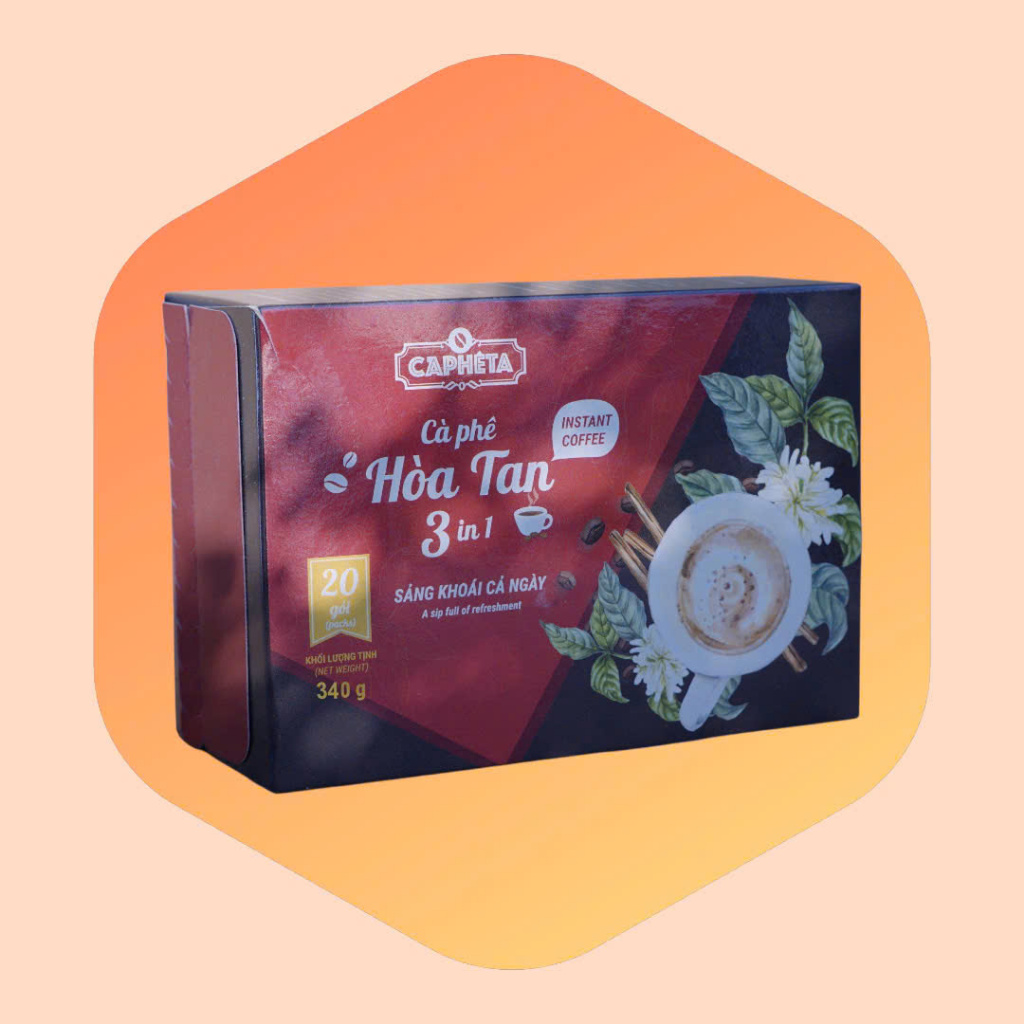 CAPHETA - Cà phê hòa tan 3in1 (Đỏ) 340g