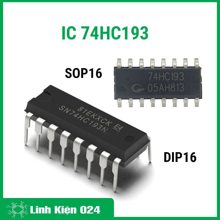 Linh Kiện 74HC193 Binary Up/Down Counter with Clear