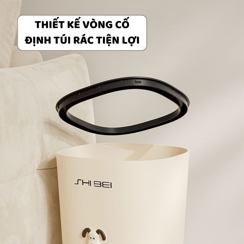 Thùng Rác Có Nắp Kèm Sticker ENODA HOME, Thùng Đựng Rác Decor Trang Trí Văn Phòng Nhựa PP Cứng Cáp TR035 | BigBuy360 - bigbuy360.vn