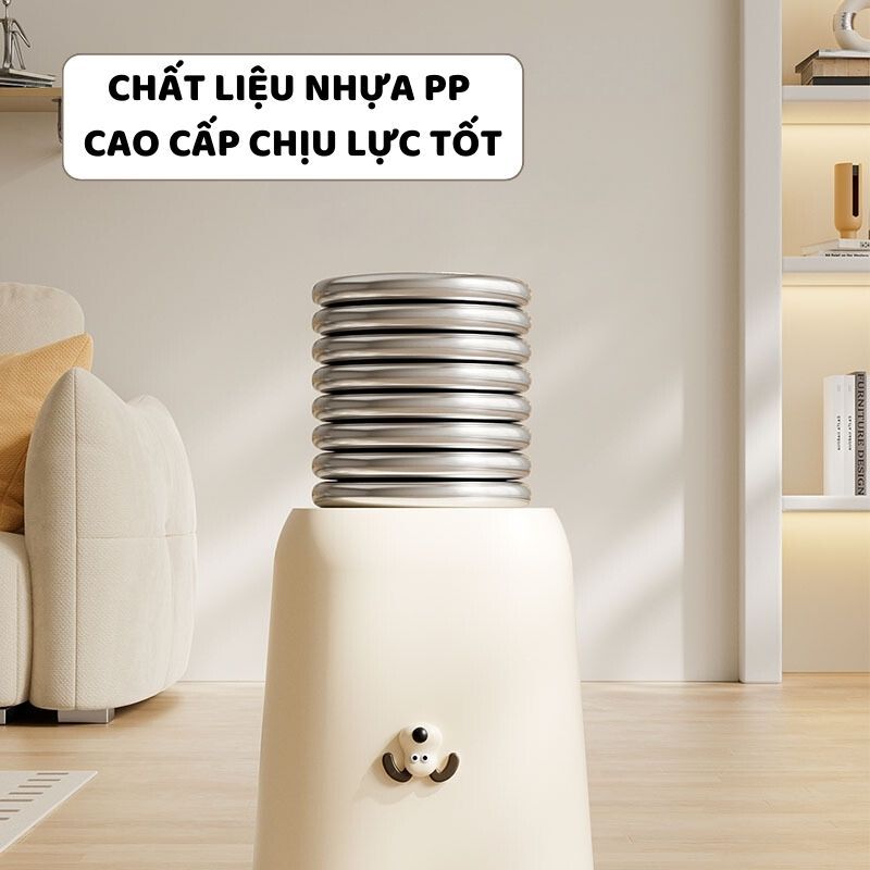Thùng Rác Có Nắp Kèm Sticker ENODA HOME, Thùng Đựng Rác Decor Trang Trí Văn Phòng Nhựa PP Cứng Cáp TR035 | BigBuy360 - bigbuy360.vn