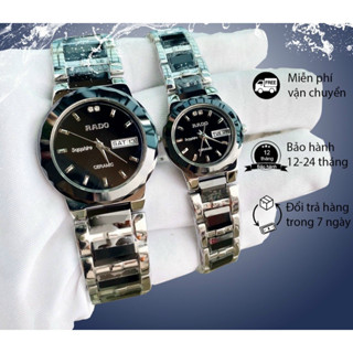 Đồng Hồ Cặp Đôi RD Classic Dây Đá Ceramics thờisang trọng,tinh tế,Chạy 2 Lịch,Máy Japan,chống nước tốt,Bảo hành 12 tháng