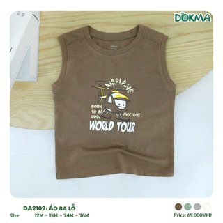 Áo ba lỗ bé trai dokma (9-36m)