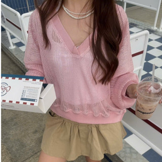  AB HOUSE - Áo dệt kim tay dài AURA thời trang nữ 