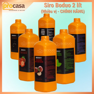 Siro Boduo 2 lít - (Đào - Dâu - Việt Quất - Táo Xanh - Chanh Leo - Đường Đen - bạc hà - vị lựu) - Pha chế