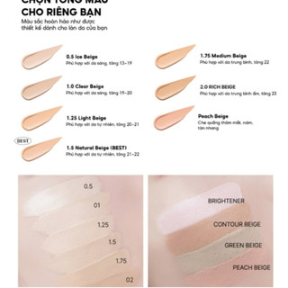 Kem Che khuyết điểm The Saem Cover Perfection Tip Concealer tone 1 - 1.5 - 2 Hàn Quốc