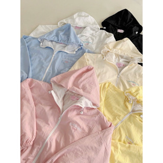 BUDDIES | Áo khoác dù hai lớp thêu dây kéo trái tim