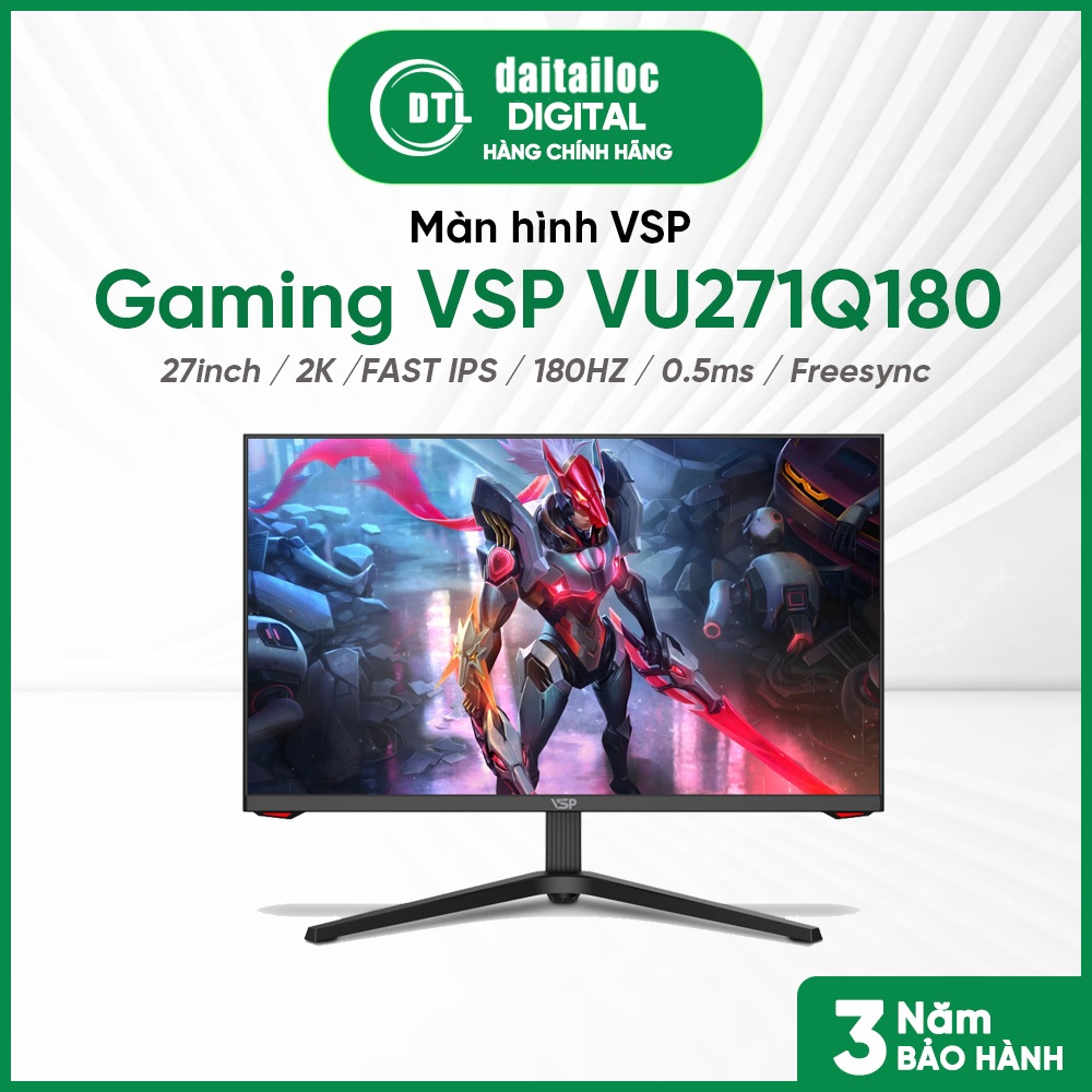 Màn Hình Gaming VSP VU271Q180 27inch 2K Fast IPS 180hz 0.5Ms | Chính Hãng | Chính Hãng 36 Tháng