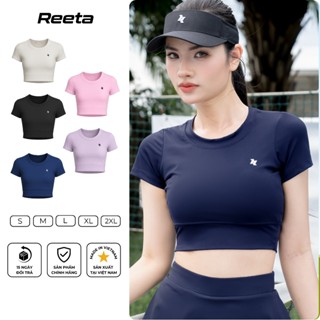 Áo croptop thể thao Reeta có mút ngực sẵn tập gym,yoga,chạy bộ chất vải co giãn mềm mịn nhiều màu - A3020