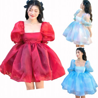  Đầm babydoll xoè kiểu dáng công chúa cao cấp chất liêu organza - 225 