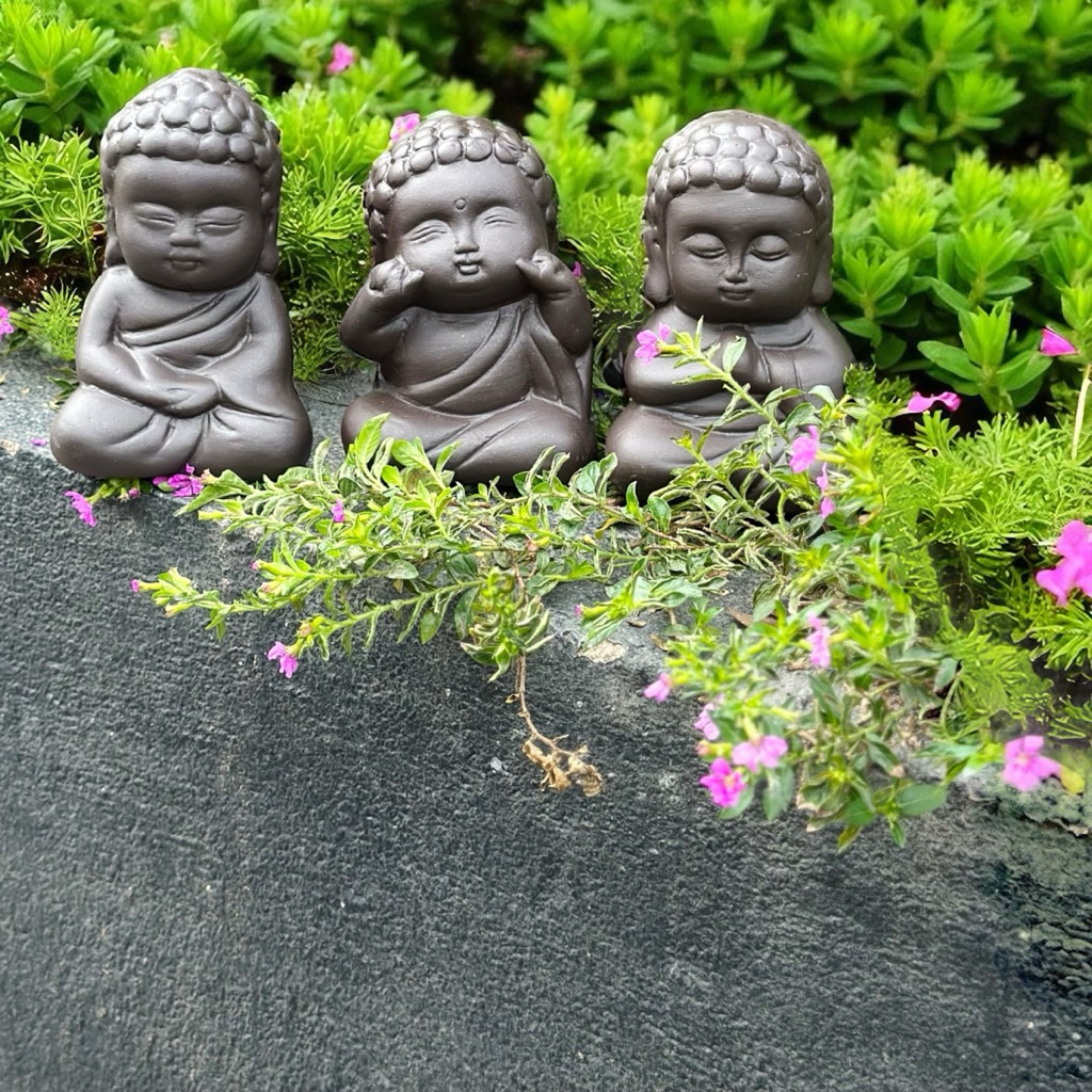 Set chú tiểu gốm tử sa, set ông di lặc, bộ tam không, bộ tứ không, set chú tiểu sa di